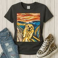 Scream Dog Painting Women's T-Shirt thumb 3