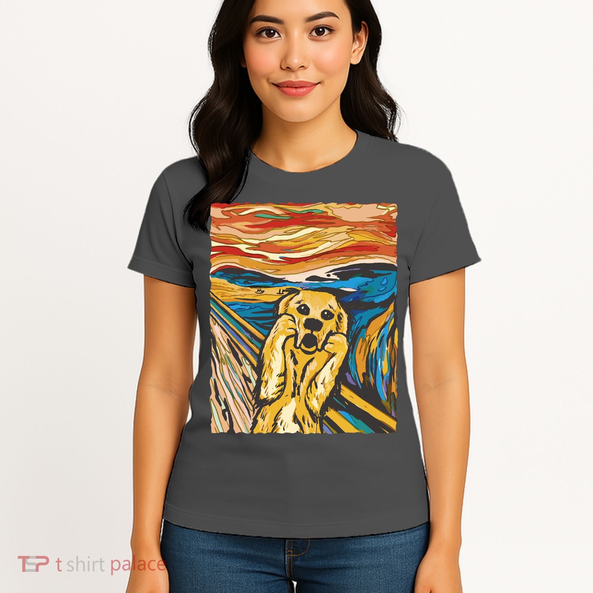 Scream Dog Painting Women's T-Shirt