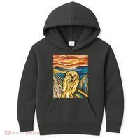 Scream Dog Painting Kids Hoodie thumb 0