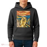 Scream Dog Painting Kids Hoodie thumb 4