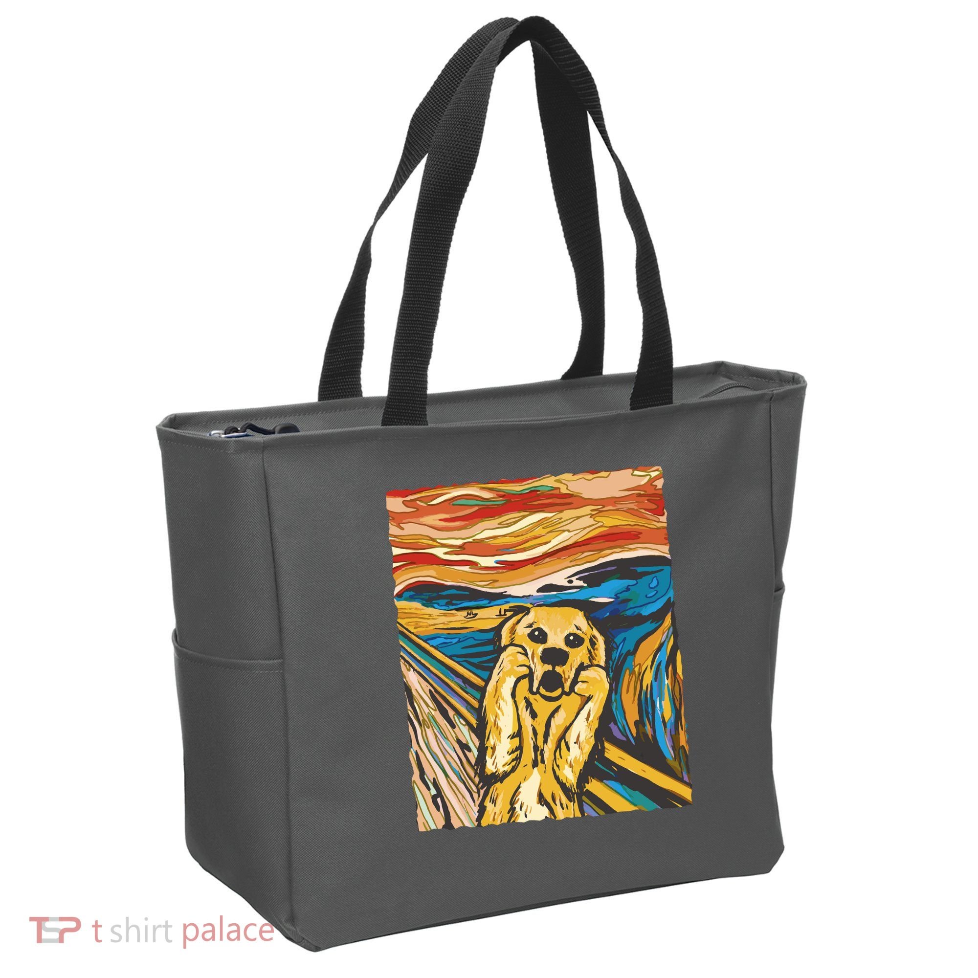 Scream Dog Painting Tote Bag