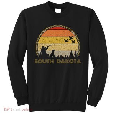 South Dakota Pheasant Hunter Bird Hunting Sunset Retro Sweatshirt