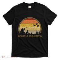 South Dakota Pheasant Hunter Bird Hunting Sunset Retro T-Shirt thumb 0
