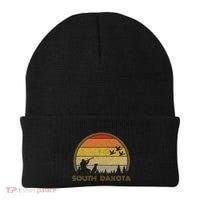 South Dakota Pheasant Hunter Bird Hunting Sunset Retro Beanie thumb 0