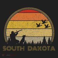 South Dakota Pheasant Hunter Bird Hunting Sunset Retro Hat thumb 2