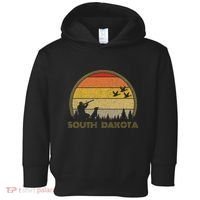 South Dakota Pheasant Hunter Bird Hunting Sunset Retro Toddler Hoodie thumb 0