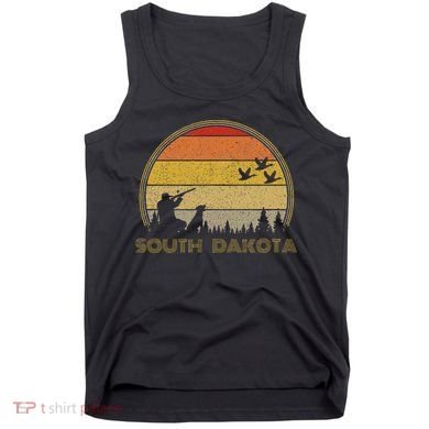 South Dakota Pheasant Hunter Bird Hunting Sunset Retro Tank Top