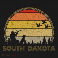 South Dakota Pheasant Hunter Bird Hunting Sunset Retro Women's T-Shirt thumb 6