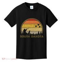 South Dakota Pheasant Hunter Bird Hunting Sunset Retro Kids T-Shirt thumb 0