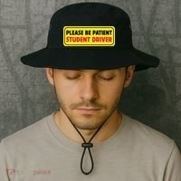 Student Driver Please Be Patient New Drivers Safety Warning Rookie Driver Bucket Hat thumb 2