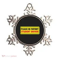 Student Driver Please Be Patient New Drivers Safety Warning Rookie Driver Ornament thumb 0