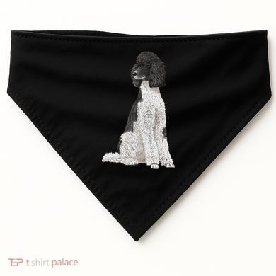Sitting Dog Poodle USA-Made Doggie Bandana