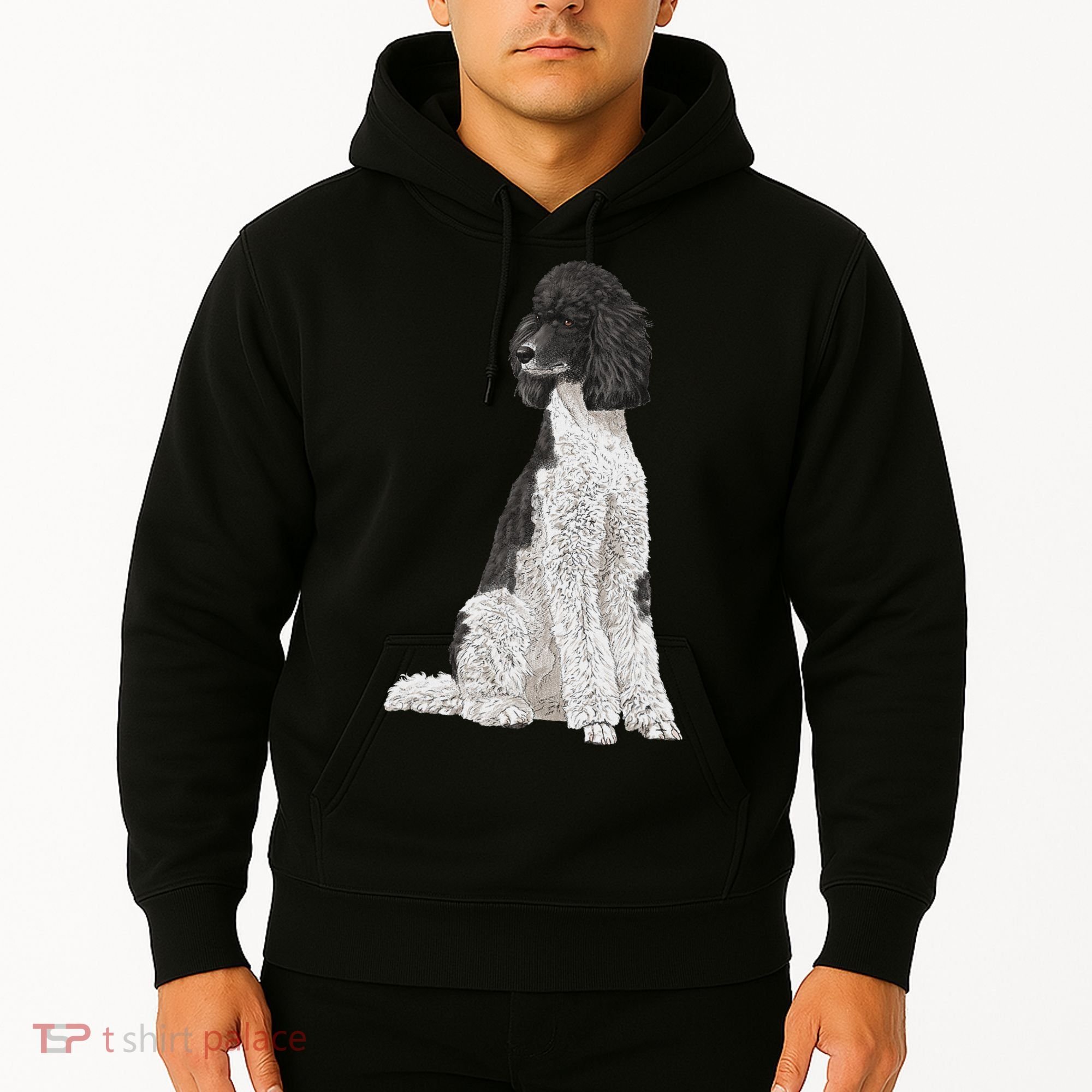 Sitting Dog Poodle Hoodie