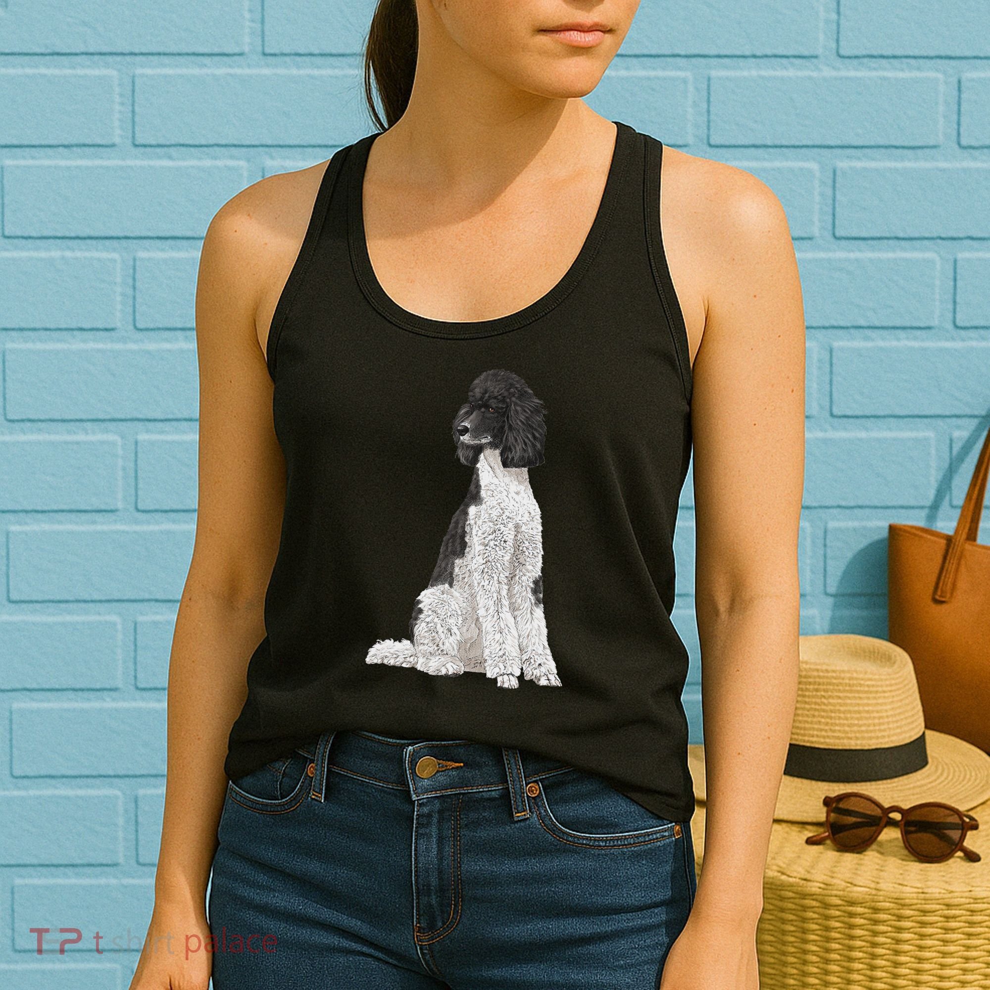 Sitting Dog Poodle Women's Tank Top