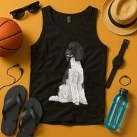 Sitting Dog Poodle Tank Top thumb 4