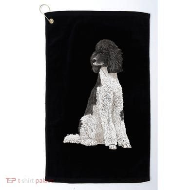 Sitting Dog Poodle Golf Towel