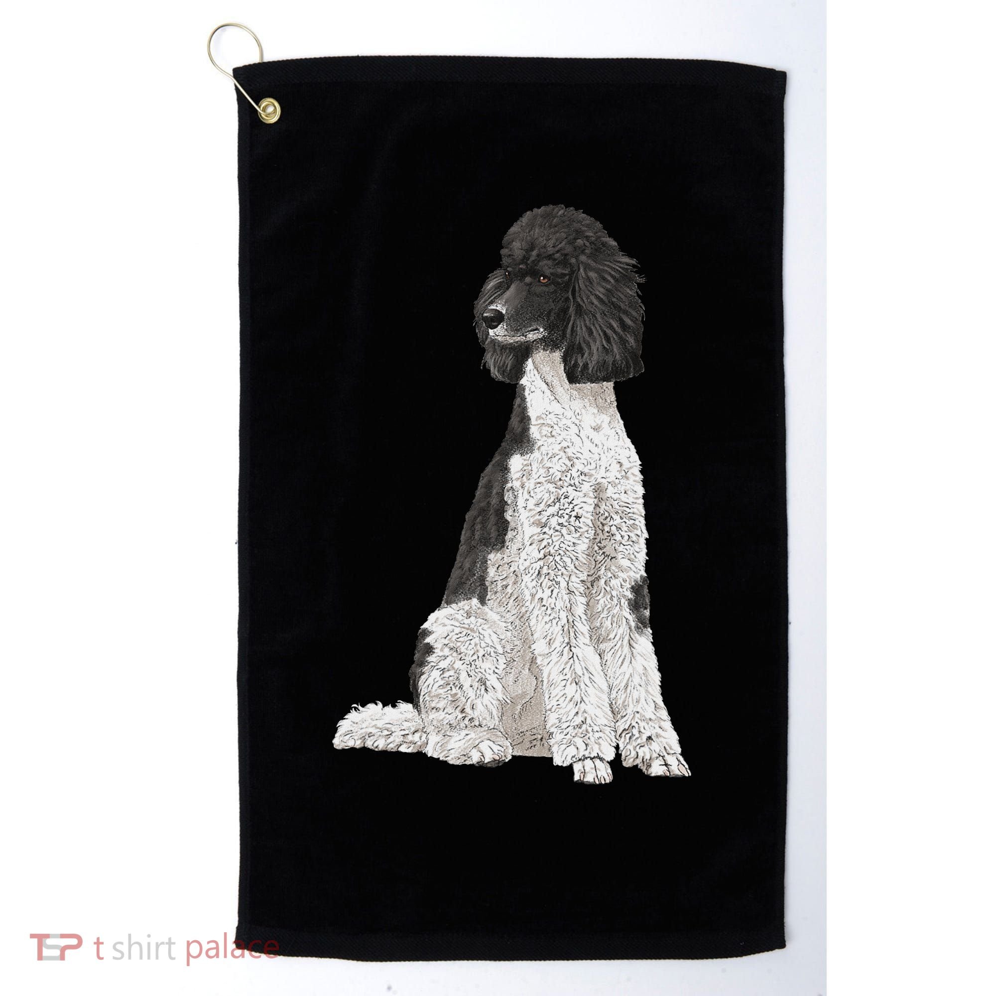 Sitting Dog Poodle Golf Towel