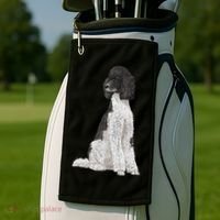 Sitting Dog Poodle Golf Towel thumb 2