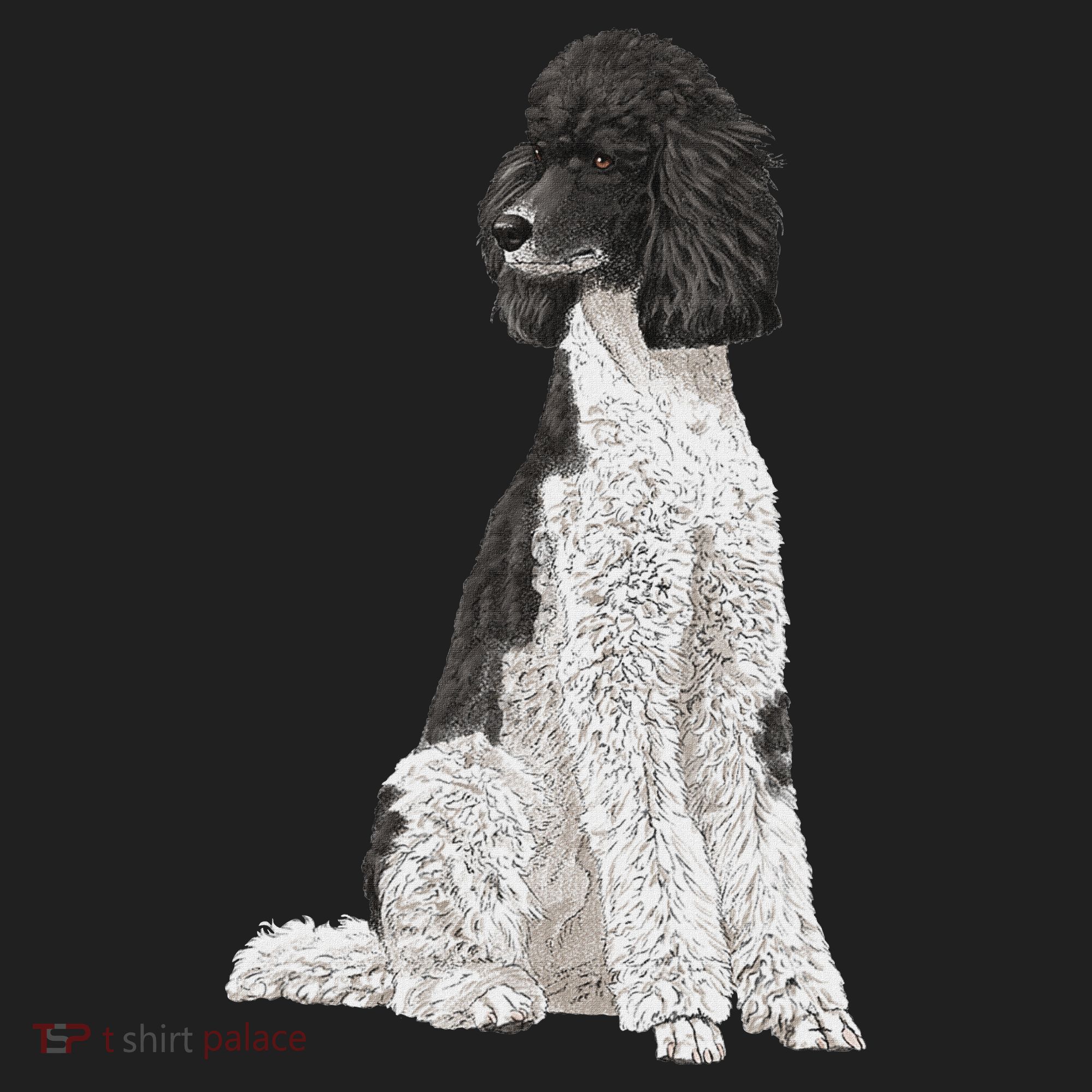 Sitting Dog Poodle Golf Towel