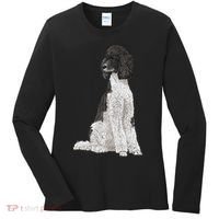 Sitting Dog Poodle Women's Long Sleeve Shirt thumb 0