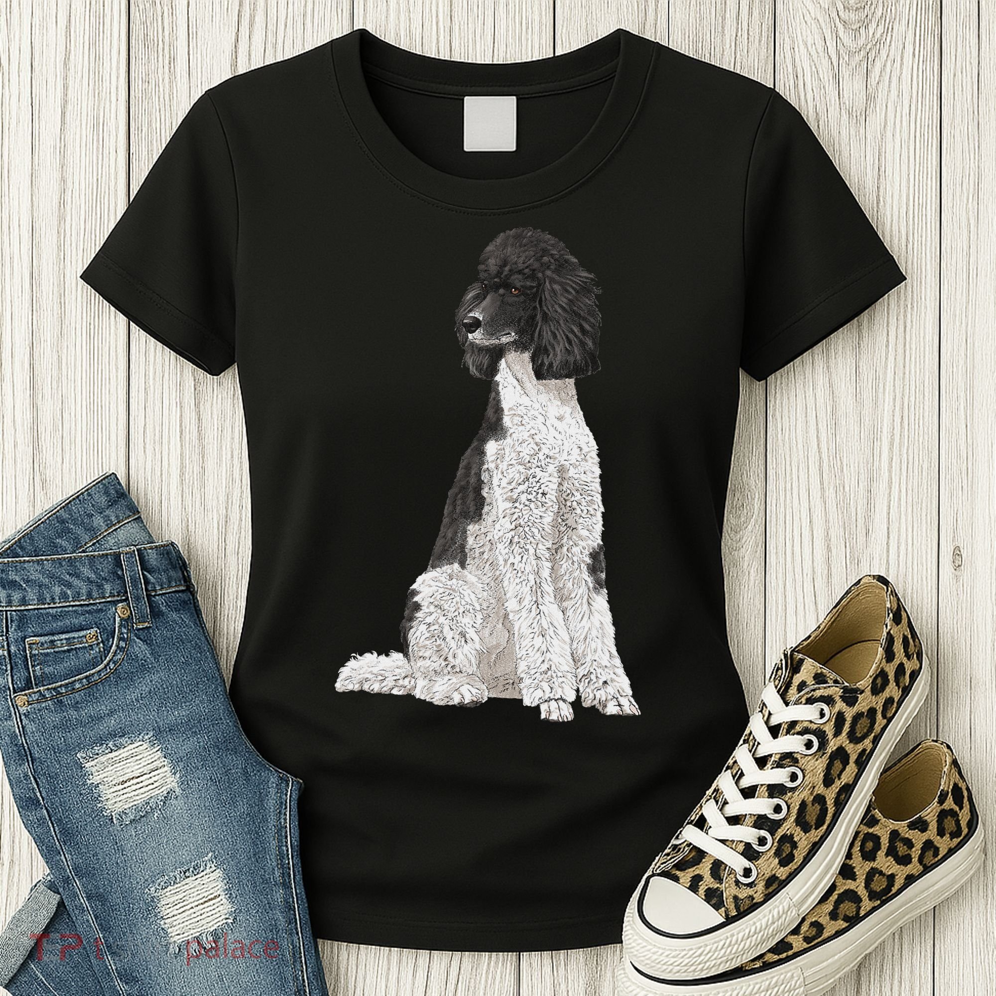 Sitting Dog Poodle Women's T-Shirt