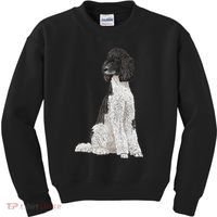 Sitting Dog Poodle Kids Sweatshirt thumb 0
