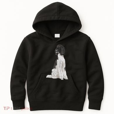 Sitting Dog Poodle Kids Hoodie
