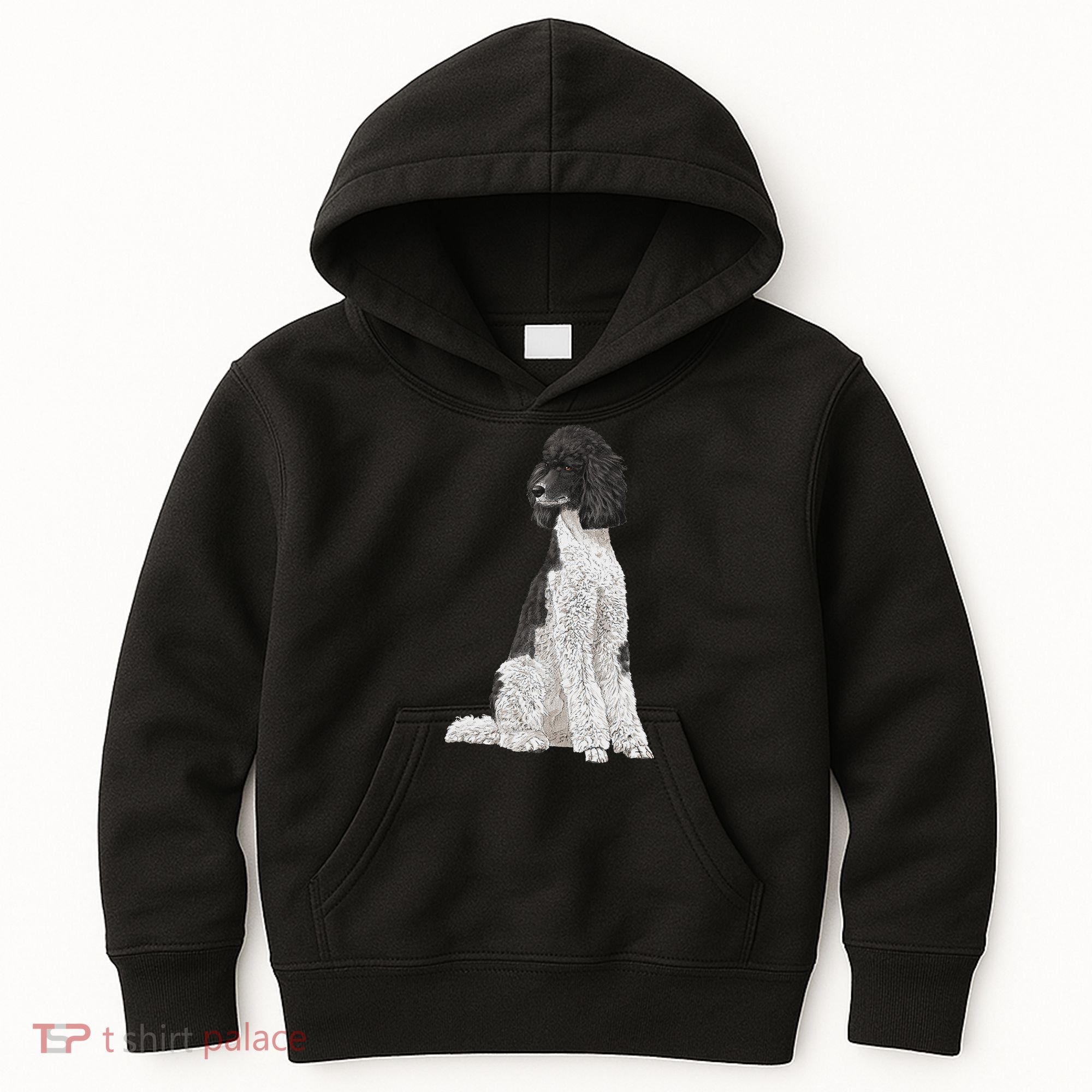 Sitting Dog Poodle Kids Hoodie