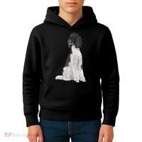 Sitting Dog Poodle Kids Hoodie thumb 4