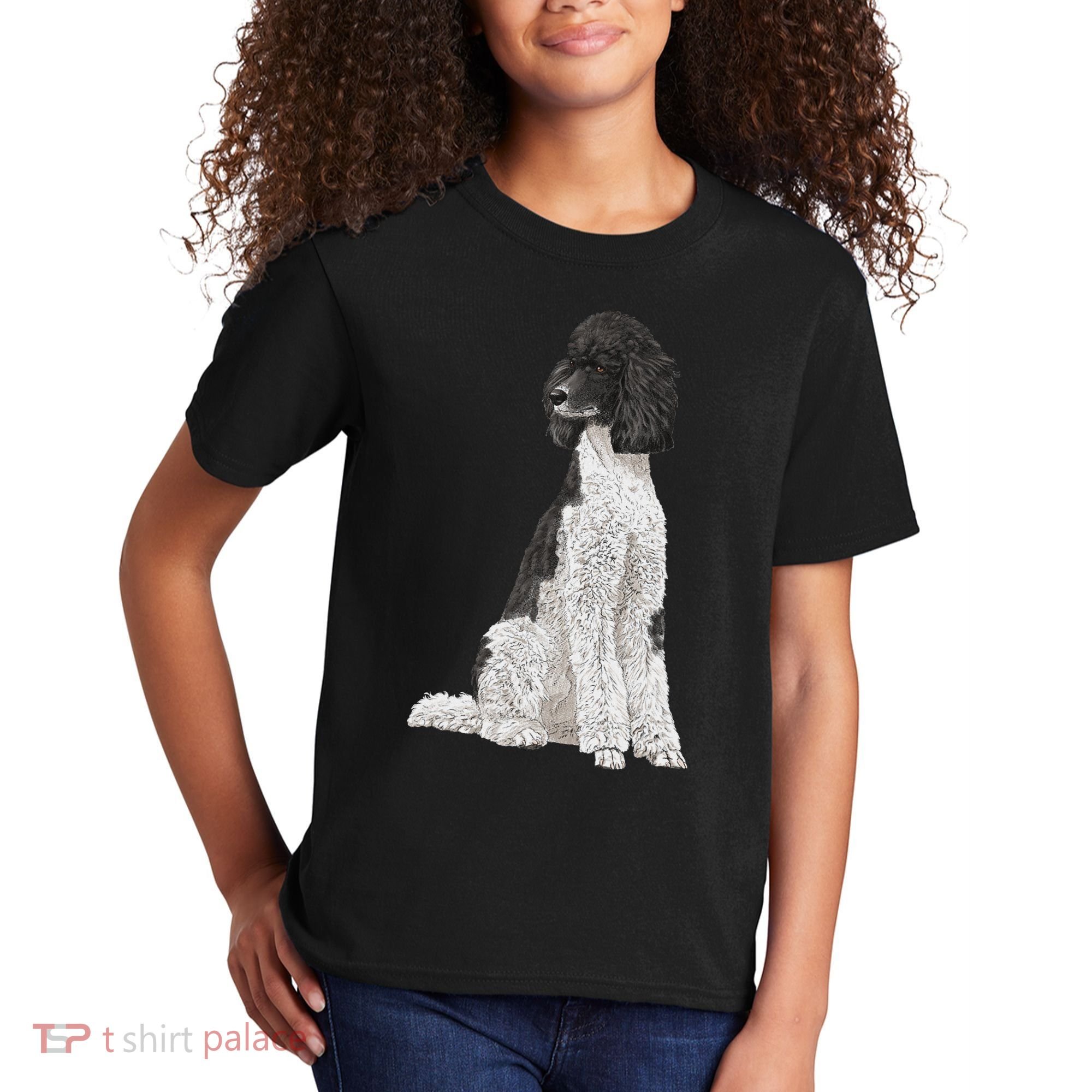 Sitting Dog Poodle Kids T-Shirt