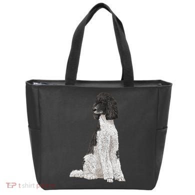 Sitting Dog Poodle Tote Bag