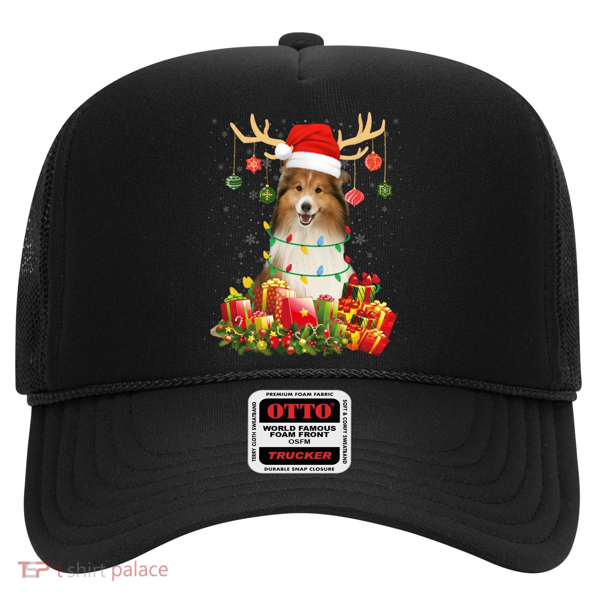Sheltie Dog Reindeer Santa Hat Christmas Light Xmas Gift Hat