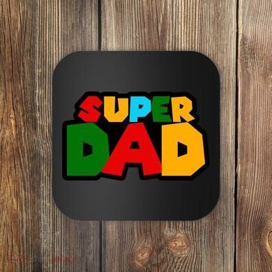 Super Dad Retro Gift Coaster