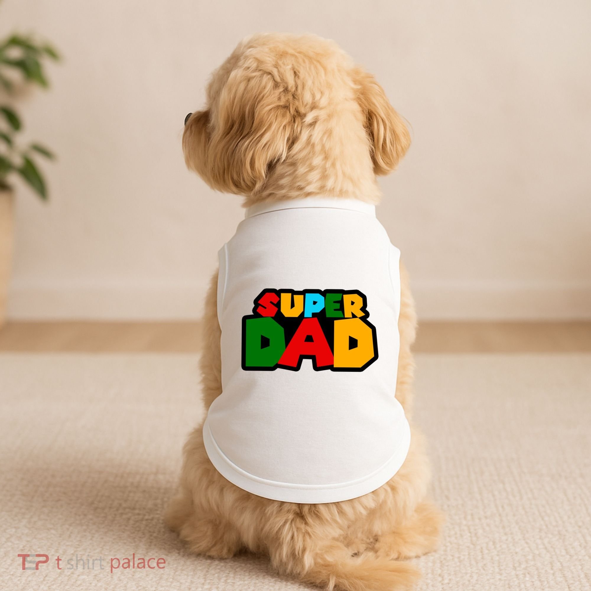 Super Dad Retro Gift Doggie Tank