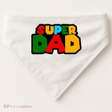 Super Dad Retro Gift USA-Made Doggie Bandana