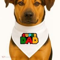 Super Dad Retro Gift USA-Made Doggie Bandana thumb 1
