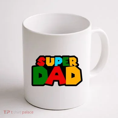 Super Dad Retro Gift Coffee Mug back