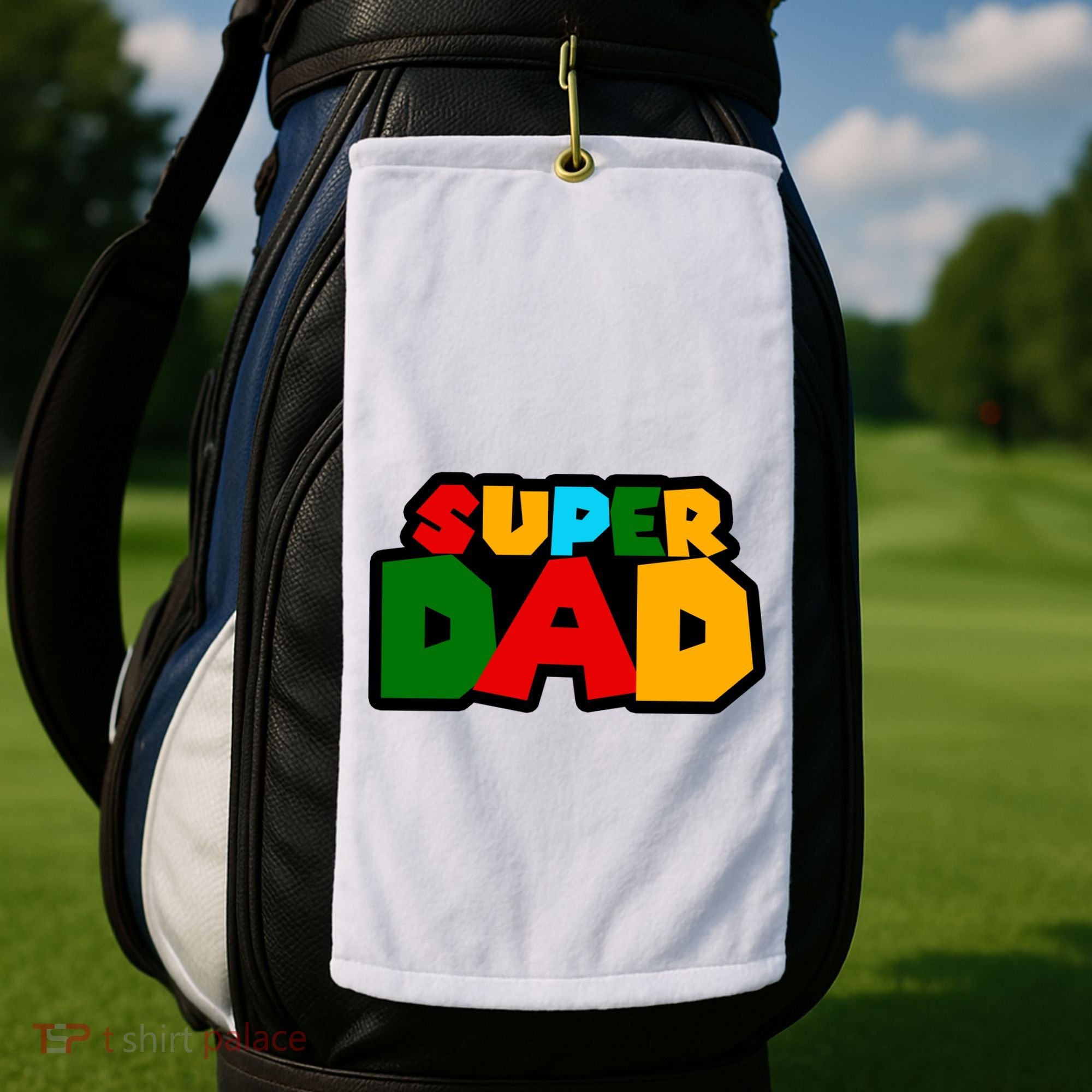Super Dad Retro Gift Golf Towel
