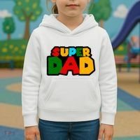 Super Dad Retro Gift Kids Hoodie thumb 3