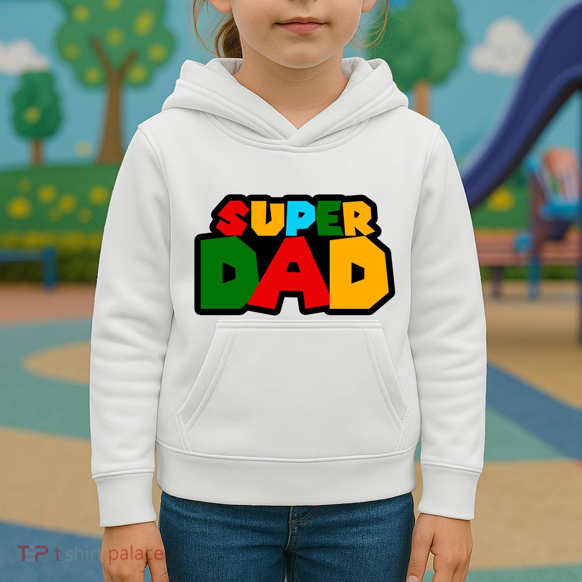 Super Dad Retro Gift Kids Hoodie