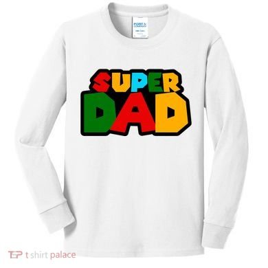 Super Dad Retro Gift Kids Long Sleeve Shirt
