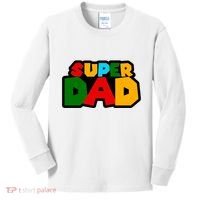Super Dad Retro Gift Kids Long Sleeve Shirt thumb 0