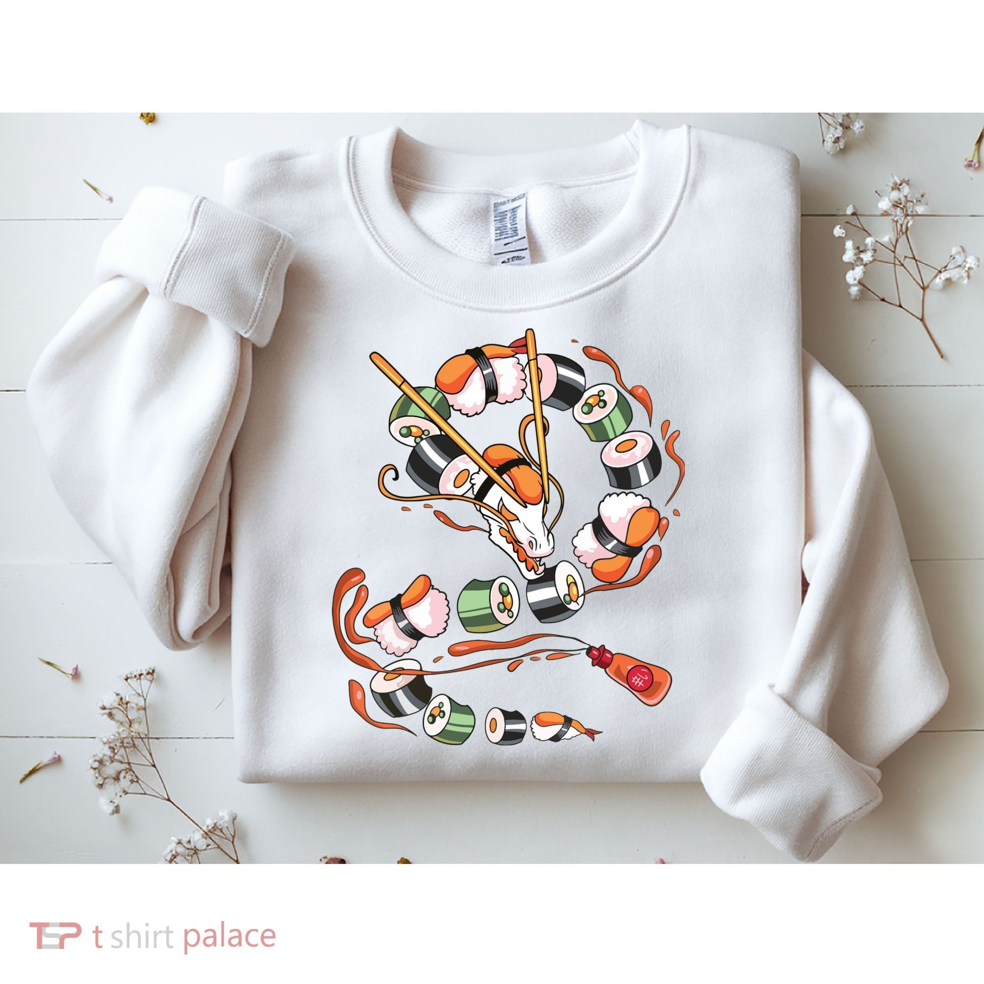 Sushi Dragon Roll Japanese Food Kawaii Dragon Anime Sushi Sweatshirt
