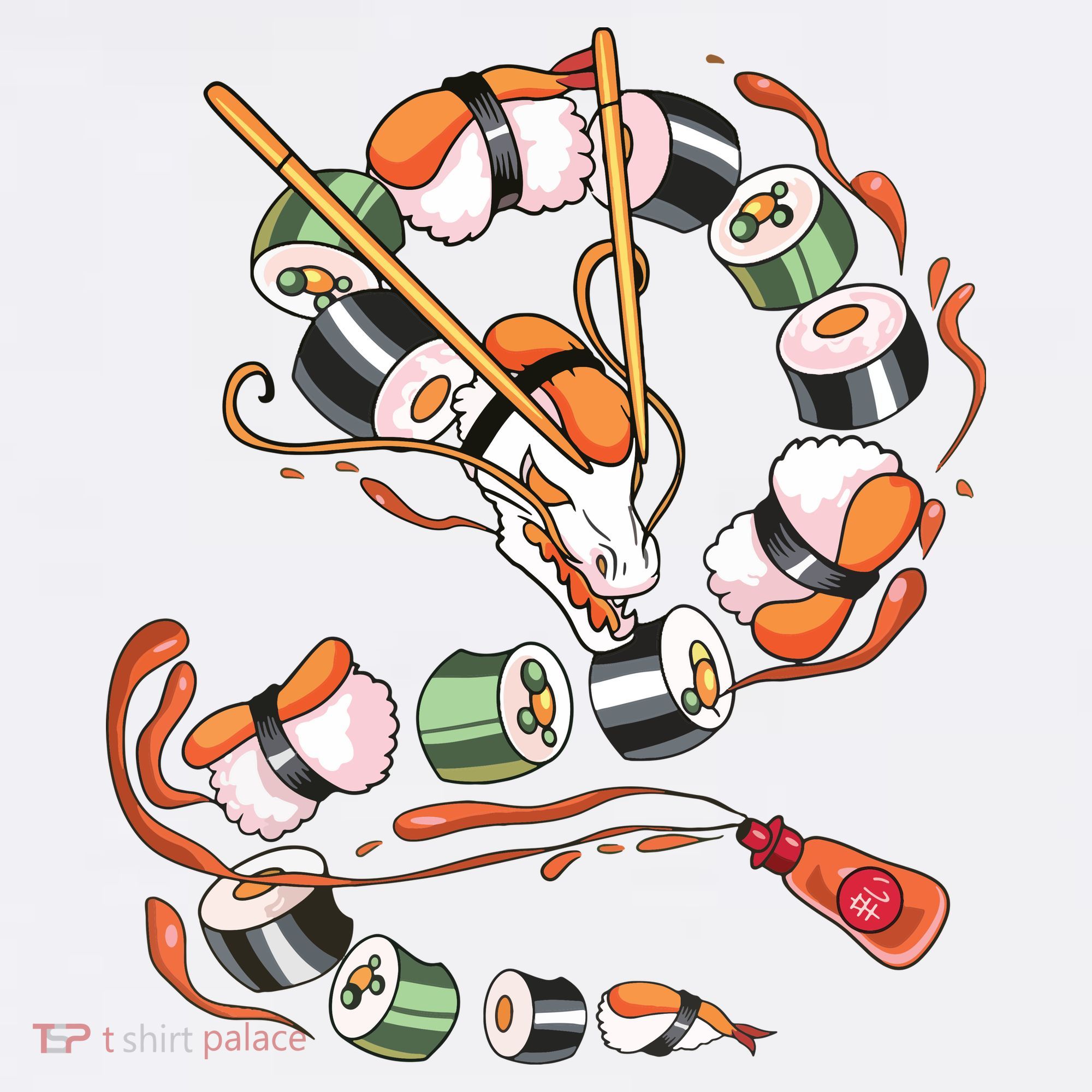 Sushi Dragon Roll Japanese Food Kawaii Dragon Anime Sushi Sweatshirt