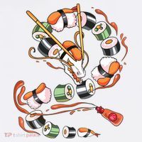 Sushi Dragon Roll Japanese Food Kawaii Dragon Anime Sushi Women's Hoodie thumb 2