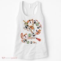 Sushi Dragon Roll Japanese Food Kawaii Dragon Anime Sushi Women's Tank Top thumb 0