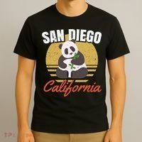 San Diego Retro Panda Zoo California Vintage T-Shirt thumb 3