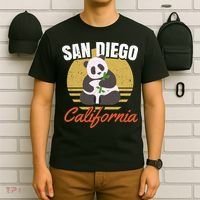 San Diego Retro Panda Zoo California Vintage T-Shirt thumb 6