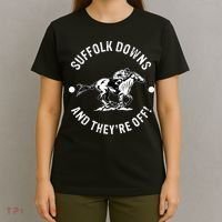 Suffolk Downs Racetrack Horse Racing Fan Equestrian MA Derby T-Shirt thumb 4
