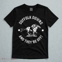 Suffolk Downs Racetrack Horse Racing Fan Equestrian MA Derby T-Shirt thumb 5